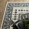 Oriental Weavers RAYLAN RAY01 Grey/ Blue Area Rug Corner Image