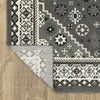 Oriental Weavers RAYLAN RAY02 Grey/ Ivory Area Rug Backing Image