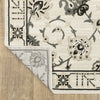Oriental Weavers RAYLAN RAY03 Ivory/ Grey Area Rug Backing Image