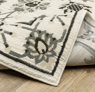 Oriental Weavers RAYLAN RAY03 Ivory/ Grey Area Rug Backing Image