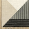 Oriental Weavers RAYLAN RAY07 Ivory/ Black Area Rug Corner Image