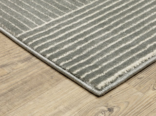 Oriental Weavers RAYLAN RAY08 Grey/ Ivory Area Rug Corner Image