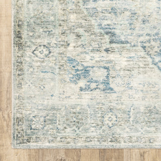 Oriental Weavers Savoy 28102 Grey/ Blue Area Rug Corner Image