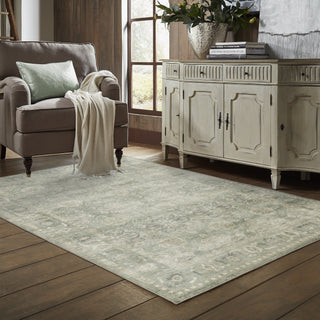 Oriental Weavers Savoy 28107 Green/ Ivory Area Rug Lifestyle Image Feature