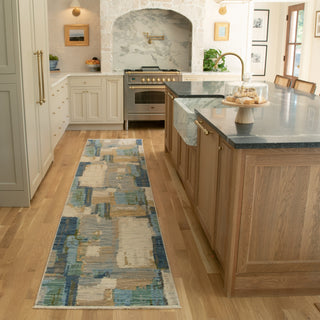 Oriental Weavers Soleri SOL05 Blue/Green Area Rug Runner Image Feature