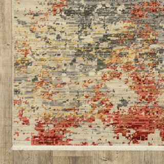 Oriental Weavers Soleri SOL10 Beige/Pink Area Rug Corner Image