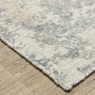 Oriental Weavers Solstice SLS03 Blue/ Beige Area Rug Corner Image