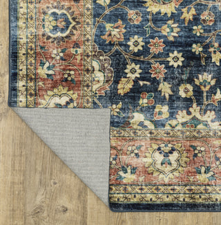 Oriental Weavers Sumter SUM04 Blue/Rust Area Rug Backing Image