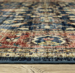 Oriental Weavers Sumter SUM04 Blue/Rust Area Rug Pile Image
