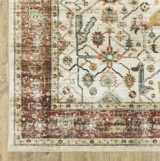 Oriental Weavers Sumter SUM05 Ivory/Red Area Rug Corner Image