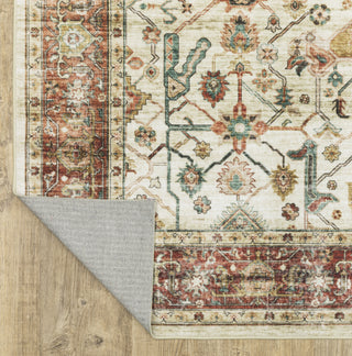 Oriental Weavers Sumter SUM05 Ivory/Red Area Rug Backing Image