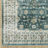 Oriental Weavers Sumter SUM08 Teal/Ivory Area Rug Corner Image
