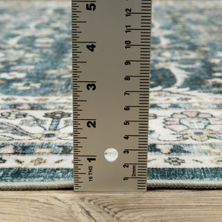 Oriental Weavers Sumter SUM08 Teal/Ivory Area Rug Pile Image