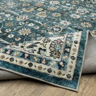 Oriental Weavers Sumter SUM08 Teal/Ivory Area Rug Backing Image