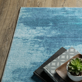 Oriental Weavers Sumter SUM10 Blue/Blue Area Rug Corner Image