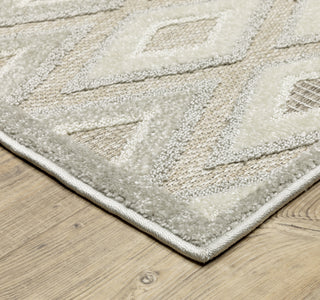 Oriental Weavers TANGIER TAN02 Beige/ Grey Area Rug Corner Image