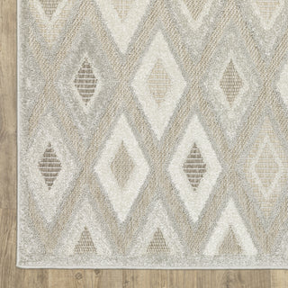 Oriental Weavers TANGIER TAN02 Beige/ Grey Area Rug Corner Image