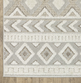 Oriental Weavers TANGIER TAN06 Grey/ Beige Area Rug Corner Image