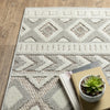 Oriental Weavers TANGIER TAN06 Grey/ Beige Area Rug Corner Image