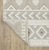 Oriental Weavers TANGIER TAN06 Grey/ Beige Area Rug Backing Image