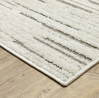 Oriental Weavers TANGIER TAN07 Ivory/ Brown Area Rug Corner Image