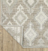 Oriental Weavers TANGIER TAN08 Beige/ Grey Area Rug Backing Image