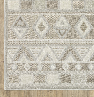 Oriental Weavers TANGIER TAN09 Beige/ Grey Area Rug Corner Image