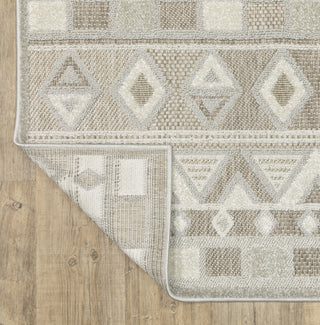 Oriental Weavers TANGIER TAN09 Beige/ Grey Area Rug Backing Image