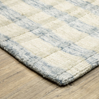 Oriental Weavers Thatcher THA06 Beige / Blue Area Rug Corner Image