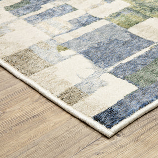 Oriental Weavers Tisdell TIS01 Blue / Green Area Rug Corner Image