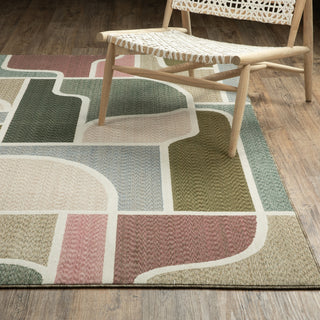 Oriental Weavers Tisdell TIS02 Green / Multi Area Rug Lifestyle Image Feature