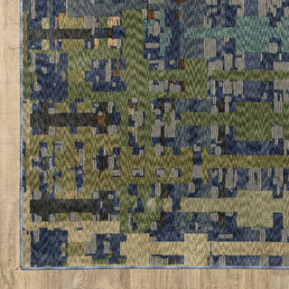 Oriental Weavers Tisdell TIS03 Blue / Multi Area Rug Corner Image