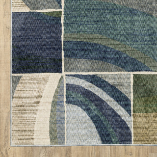 Oriental Weavers Tisdell TIS06 Blue / Green Area Rug Corner Image