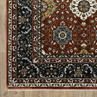 Oriental Weavers Vivian VI04B Red/Navy Area Rug Corner Image