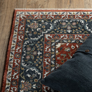 Oriental Weavers Vivian VI04B Red/Navy Area Rug Corner Image