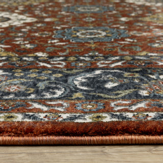 Oriental Weavers Vivian VI04B Red/Navy Area Rug Pile Image