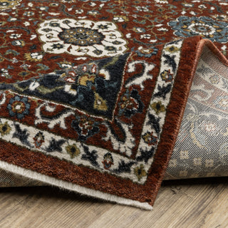 Oriental Weavers Vivian VI04B Red/Navy Area Rug Backing Image