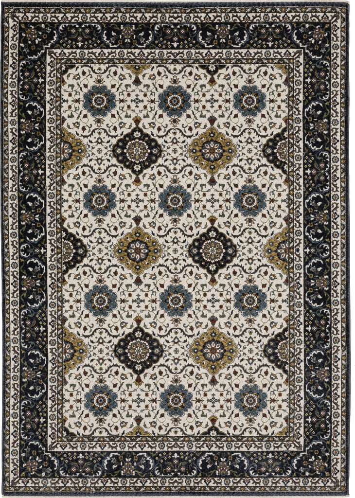 Oriental Weavers Vivian VI04D Ivory/Navy Area Rug