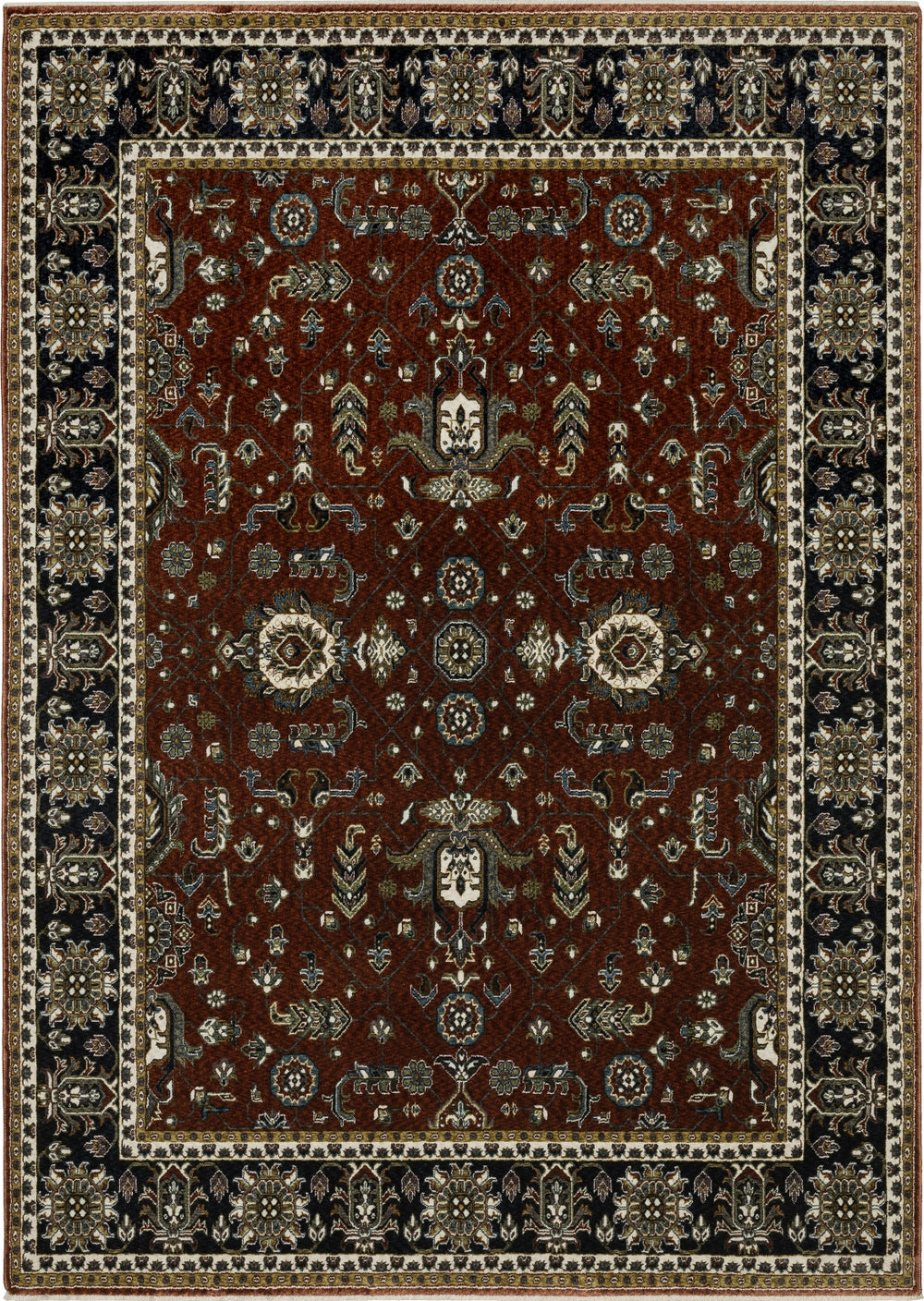 Oriental Weavers Vivian VI05X Red/Navy Area Rug
