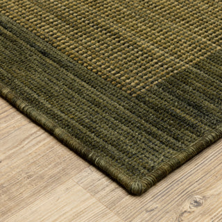 Oriental Weavers Warner WRN02 Green/ Green Area Rug Corner Image