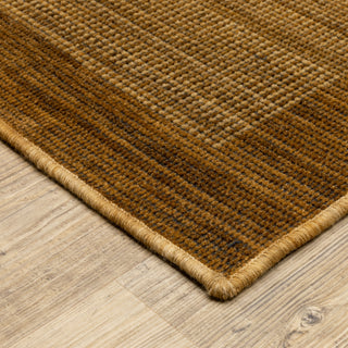 Oriental Weavers Warner WRN05 Brown/ Rust Area Rug Corner Image