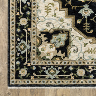 Oriental Weavers Westwood WES02 Midnight/ Ivory Area Rug Corner Image