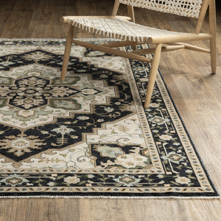 Oriental Weavers Westwood WES02 Midnight/ Ivory Area Rug Lifestyle Image Feature
