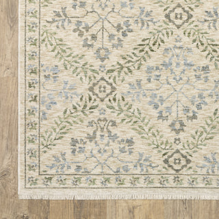 Oriental Weavers Westwood WES05 Blue/ Beige Area Rug Corner Image