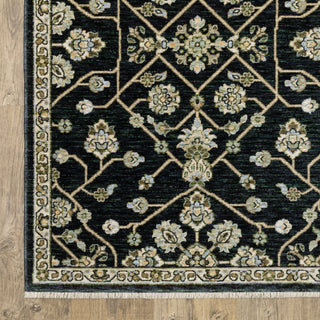 Oriental Weavers Westwood WES11 Midnight/ Blue Area Rug Corner Image