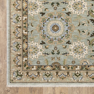 Oriental Weavers Westwood WES14 Blue/ Beige Area Rug Corner Image