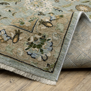 Oriental Weavers Westwood WES14 Blue/ Beige Area Rug Backing Image