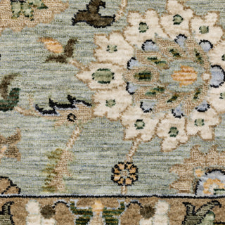 Oriental Weavers Westwood WES14 Blue/ Beige Area Rug Close-up Image