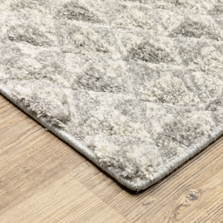 Oriental Weavers Wonder WON01 Grey/ Ivory Area Rug Corner Image
