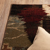 Oriental Weavers Woodlands 9649A Brown Rust Area Rug Corner Image